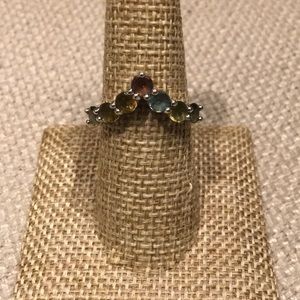 Silver Tourmaline Multi-Color Stones.